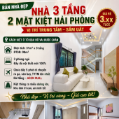 nhà 3 tầng 2 mặt kiệt hải phòng trung tâm gần ga sân bay aeon mall